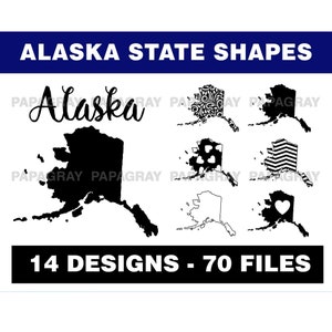 Alaska SVG - Alaska State Shape | Digital Download | Alaska State SVG, Alaska Map, Alaska Outline, Alaska USA, Alaska America, Alaska Design