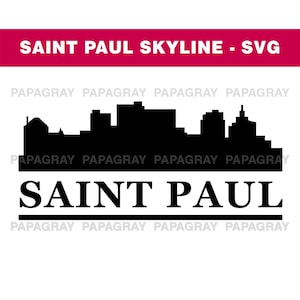 Saint Paul Minnesota Skyline SVG | Digital Download | Saint Paul SVG, Saint Paul PNG, Saint Paul City Vector