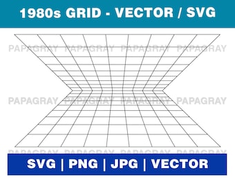 1980s Grid SVG Vector Graphic | Digital Download | Retro Grid PNG, 80s Grid Vector, Vintage 1980s Grid Graphic
