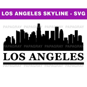 Los Angeles Skyline SVG | Digitaler Download | Los Angeles SVG, Los Angeles PNG, Los Angeles Vektor, USA, California Skyline