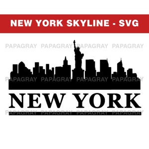 New York Skyline SVG | Digitaler Download | New York SVG, New York Png, New York Vektor, New York City svg, USA, NYC Skyline
