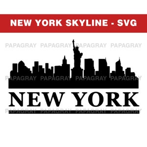 New York Skyline SVG | Digital Download | New York SVG, New York Png, New York Vector, New York City Svg, United States, NYC Skyline