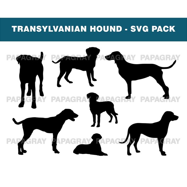 Transylvanian Hound Dog Silhouette Pack - 7 Designs | Digital Download | Transylvanian Hound SVG, Transylvanian Hound Dog Cut File