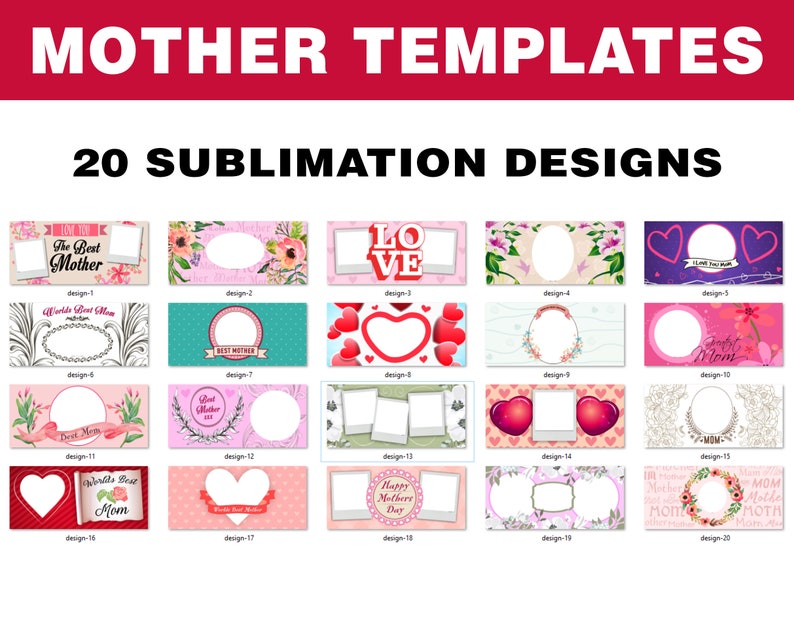 Download 20 Mother Sublimation TEMPLATES for Mugs Bundle Digital | Etsy