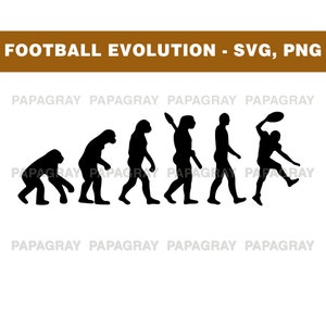 Football SVG Evolution | Digital Download | Football SVG, American Football SVG, Football Png, Football Graphic, Football Player Svg