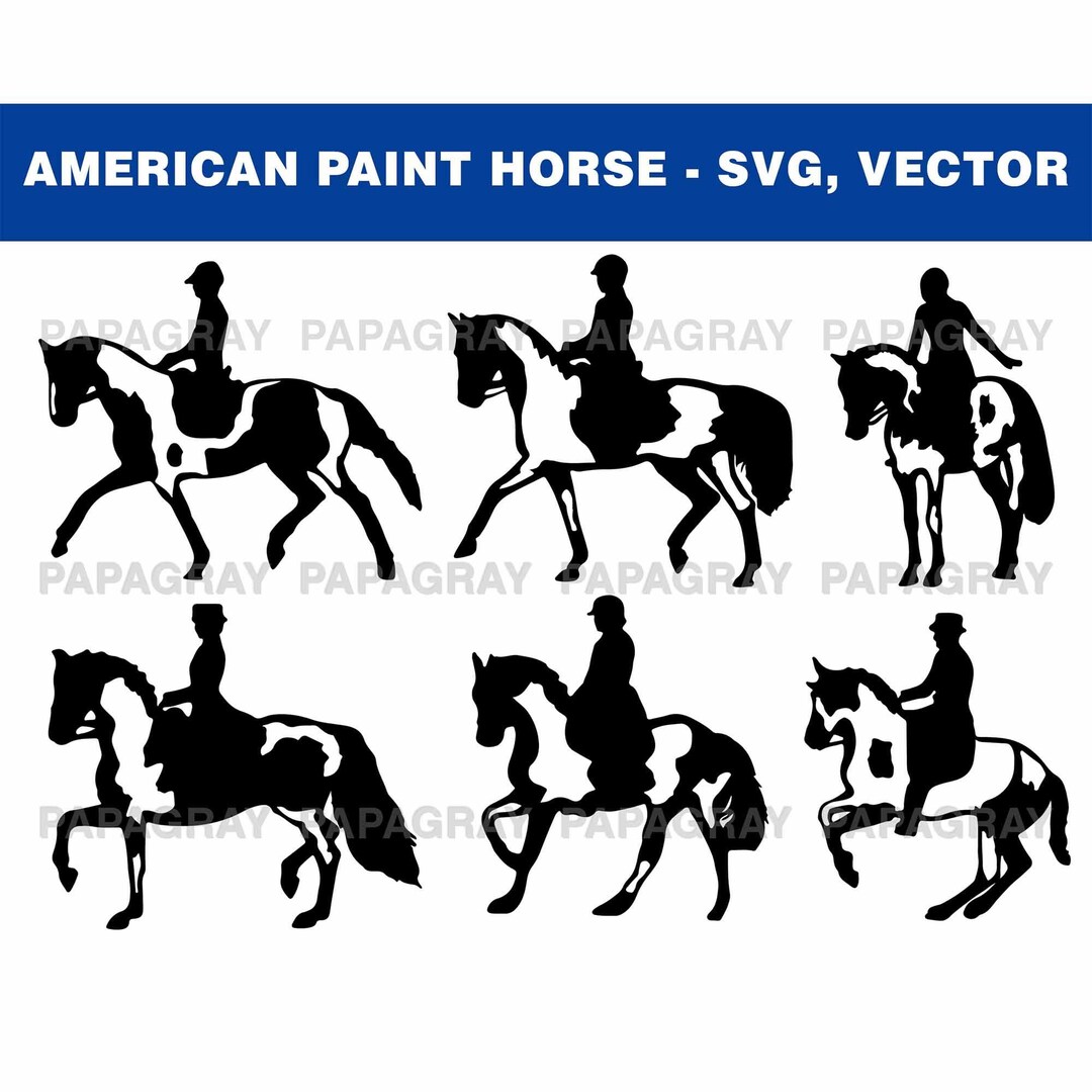 Paint Horse Silhouette Pack 10 Designs Digital Download American Paint