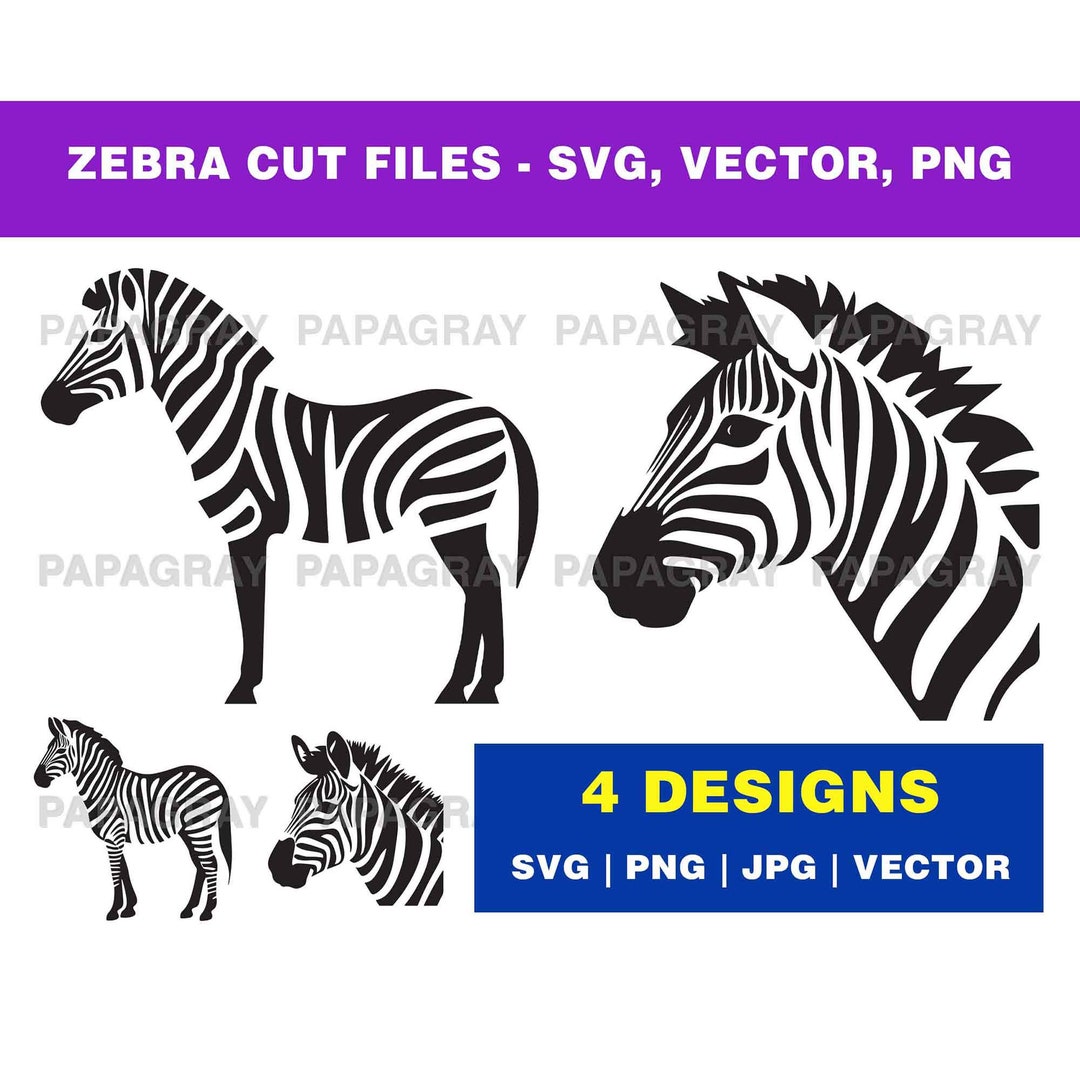 Zebra SVG Bundle: Wildlife Vector Graphics (digital Download) - Etsy