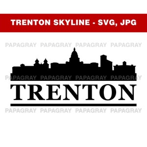 Trenton Skyline SVG | Digital Download | Trenton SVG, Trenton New Jersey PNG, Trenton City Vector