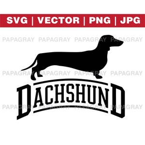 Dackel Hund SVG Vektorgrafik | Digitaler Download | Hunde PNG, Wiener Hund Schnittdatei, Tier, Hund, Haustier Illustration, Dackel Vektor