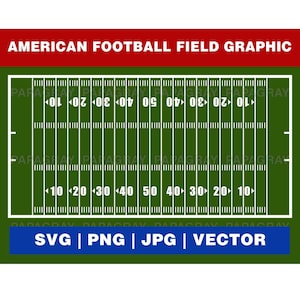American Football Field SVG: Vector Graphic Layout (Digital Download)