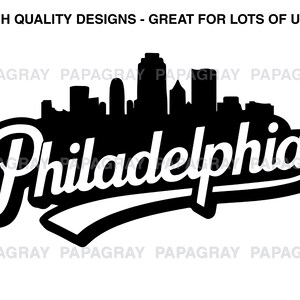 Philadelphia Skyline SVG Bundle: Vector Illustration (digital Download ...