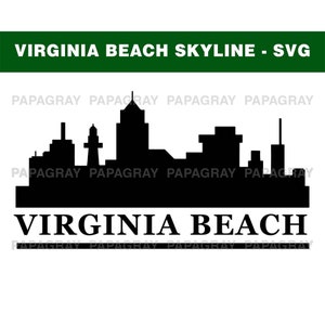 Virginia Beach Skyline SVG | Digital Download | Virginia Beach SVG, Virginia Beach PNG Vector, Virginia Beach City