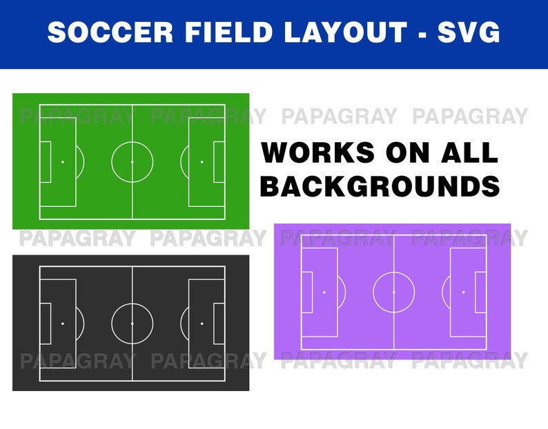 Soccer Pitch SVG Vector Graphic Digital Download Soccer Etsy