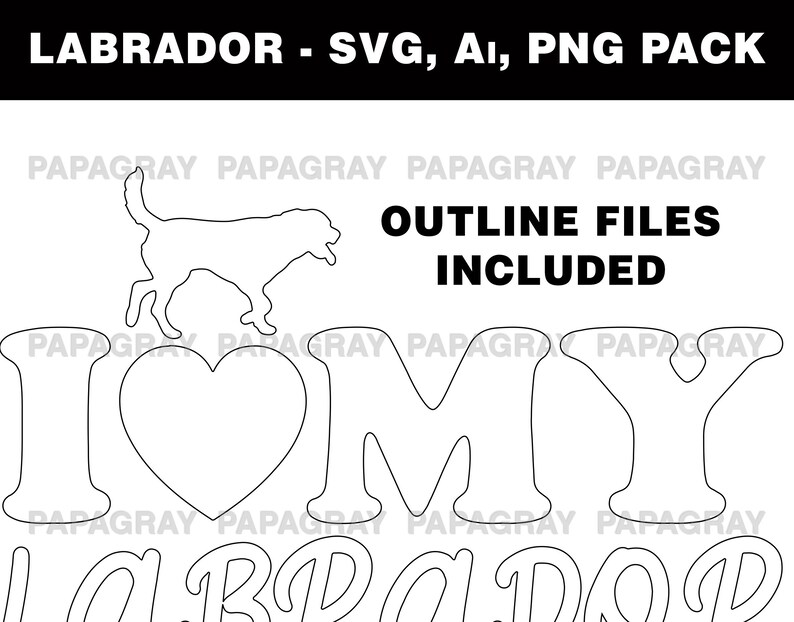 Labrador BUNDLE Pack 16 Designs Labrador Vector Labrador SVG Dog Phrases Digital Download Labrador PNG Labrador T-Shirt Designs