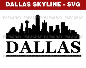 Dallas Skyline SVG | Digital Download | Dallas SVG, Dallas PNG, Dallas Texas Vector, United States, Dallas City Skyline, Dallas Jpg Skyline