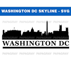 Washington DC Skyline SVG, PNG, Vector (Digital Download)