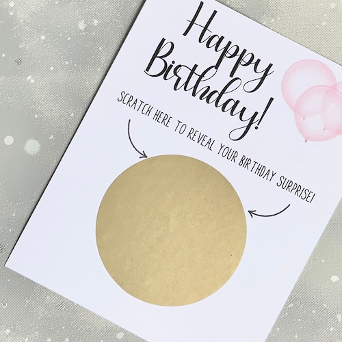 Personalised Happy Birthday Scratch Card Birthday Scratch Etsy UK