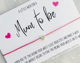 A Little wish for a Mum To Be Wish Bracelet, Mum To Be Gift, Mum Gift, Pregnancy Gift, Gift for new mum, New Mummy, New Baby Gift