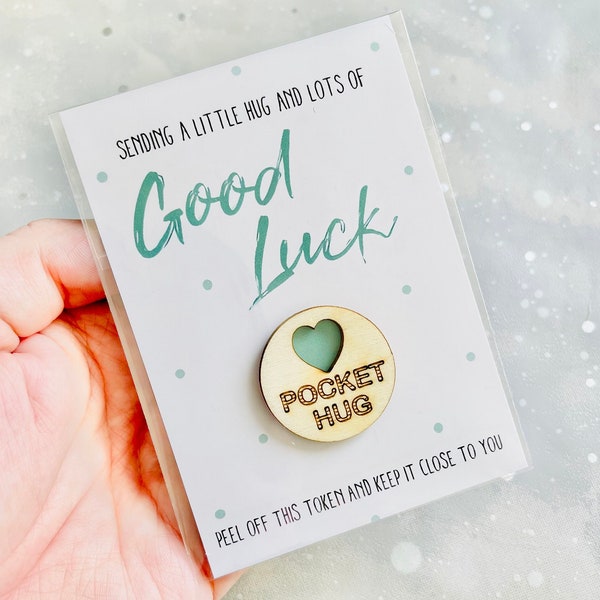 Sending You Good Luck, Pocket Hug, Hug Token, Good Luck gift, Sending Luck, Positivity Gift, Send a cuddle, Friendship Token