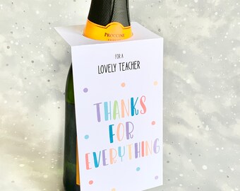 Primary Teacher Thank You Card Sub Thank You Gift - Etsy