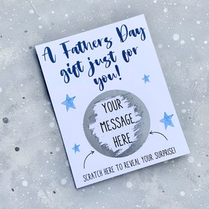 Personalised Fathers Day Scratch card, make your own scratch card, Father’s Day surprise, gift for dad, best dad, m