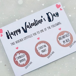 Personalized Valentines Day Scratch Card, Funny Valentines gift, Personalised Scratch Card