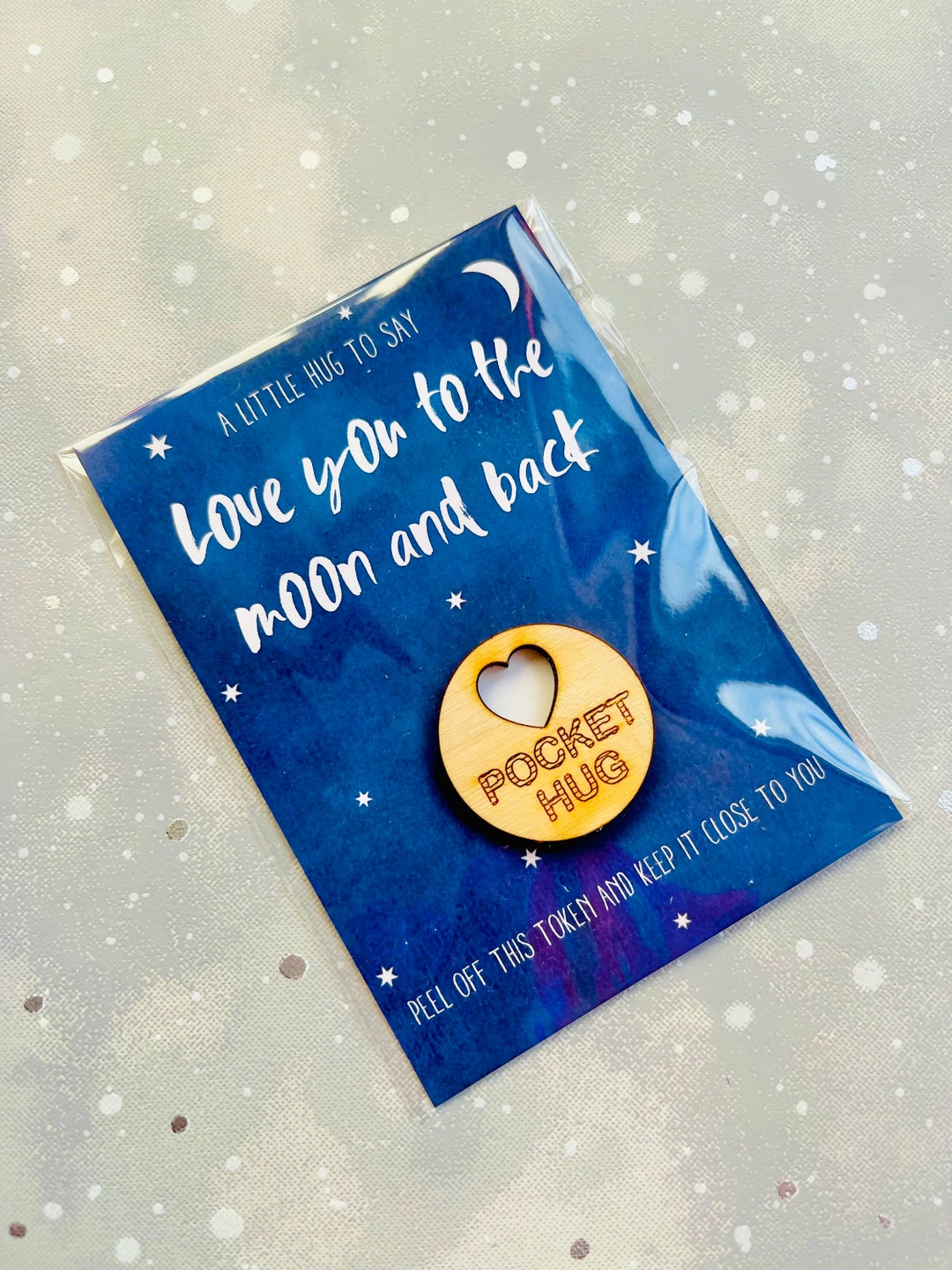 Love You To The Moon And Back Pocket Hug Love You Gift Positivity Love You To The Moon And Back Pocket Hug Love You Gift Positivity