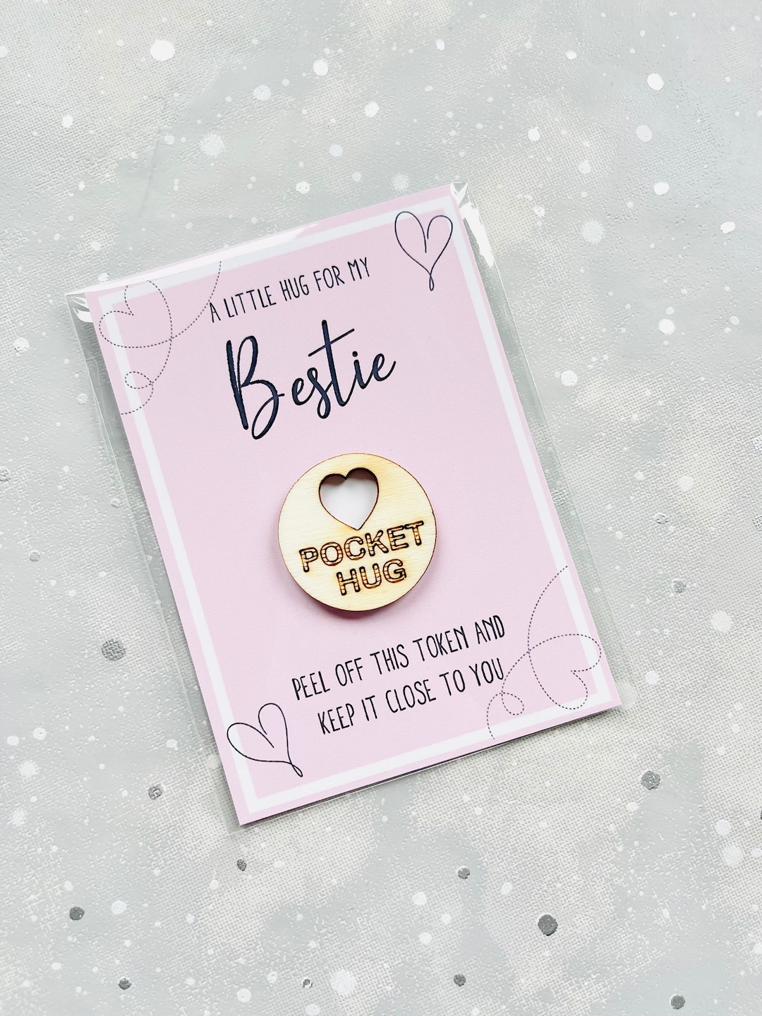 A Little Hug for My Bestie Pocket Hug, Bestie Hug Token, Gift for Best ...