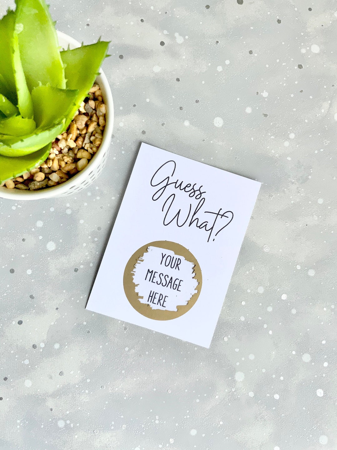 Personalised Guess What Scratch Card Bespoke Scratch Card Etsy