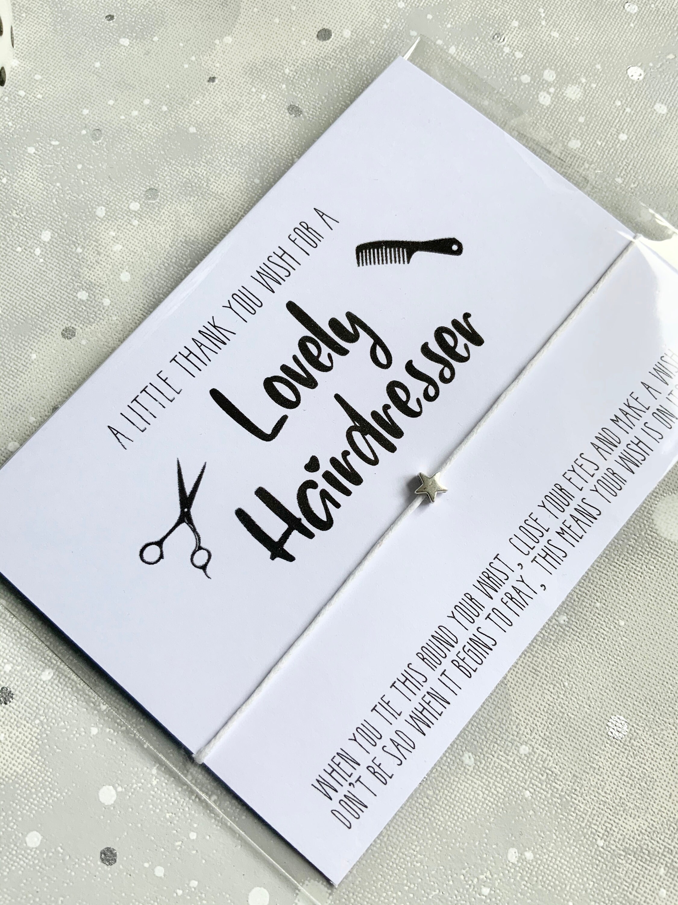 Thank you Hairdresser wish bracelet hairdresser gift hair Etsy