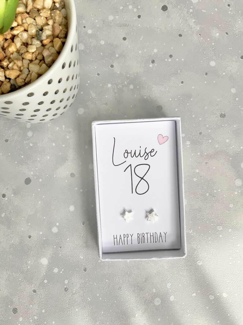 Personalized 18th Birthday Earrings 18th Birthday Gift for Etsy UK
