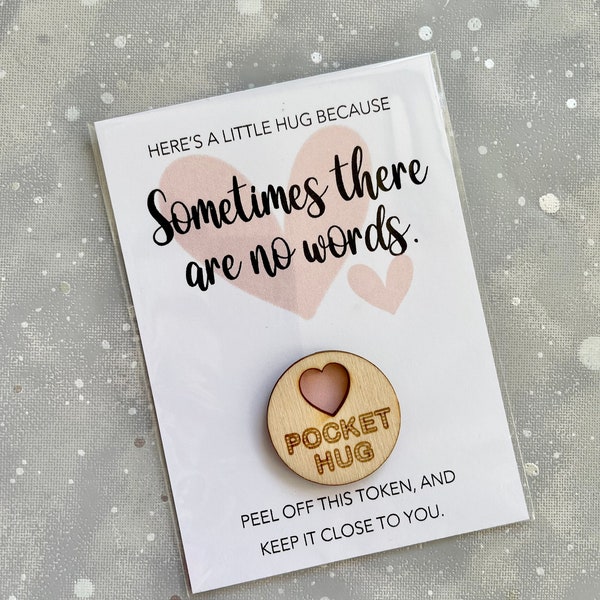 Sometimes there are no words Pocket Hug, thinking of you, Positivity gift, Send a cuddle, Pocket hugs, cheer up gift, mental health gift