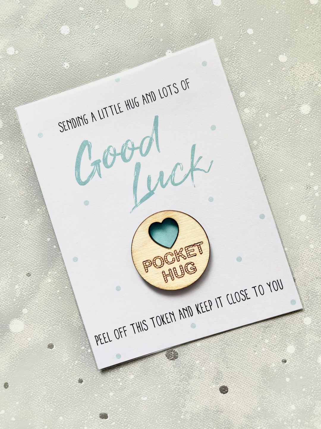 Sending You Good Luck, Pocket Hug, Hug Token, Good Luck Gift, Sending