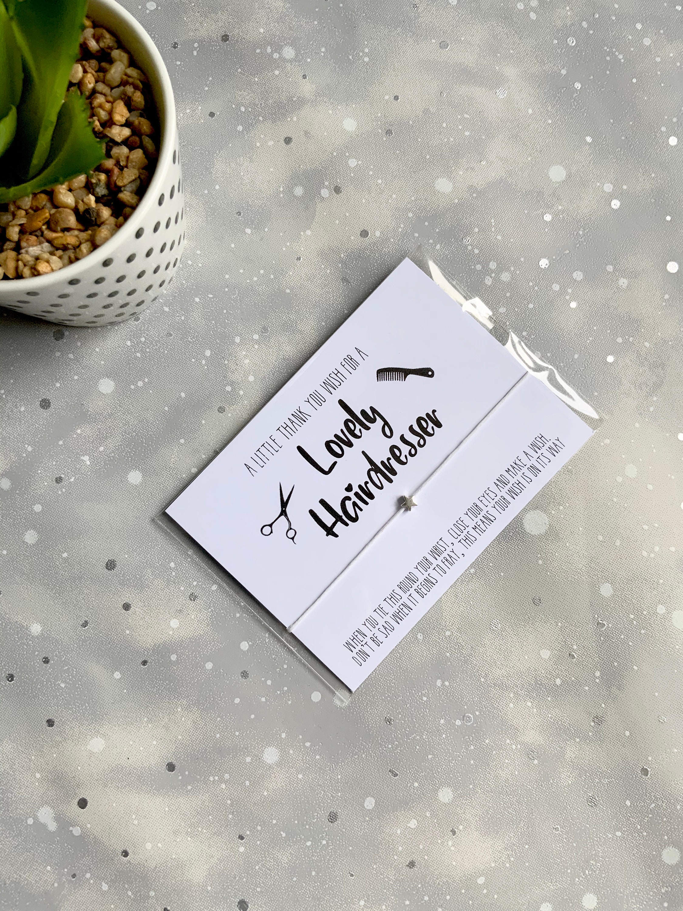 Thank you Hairdresser wish bracelet hairdresser gift hair Etsy