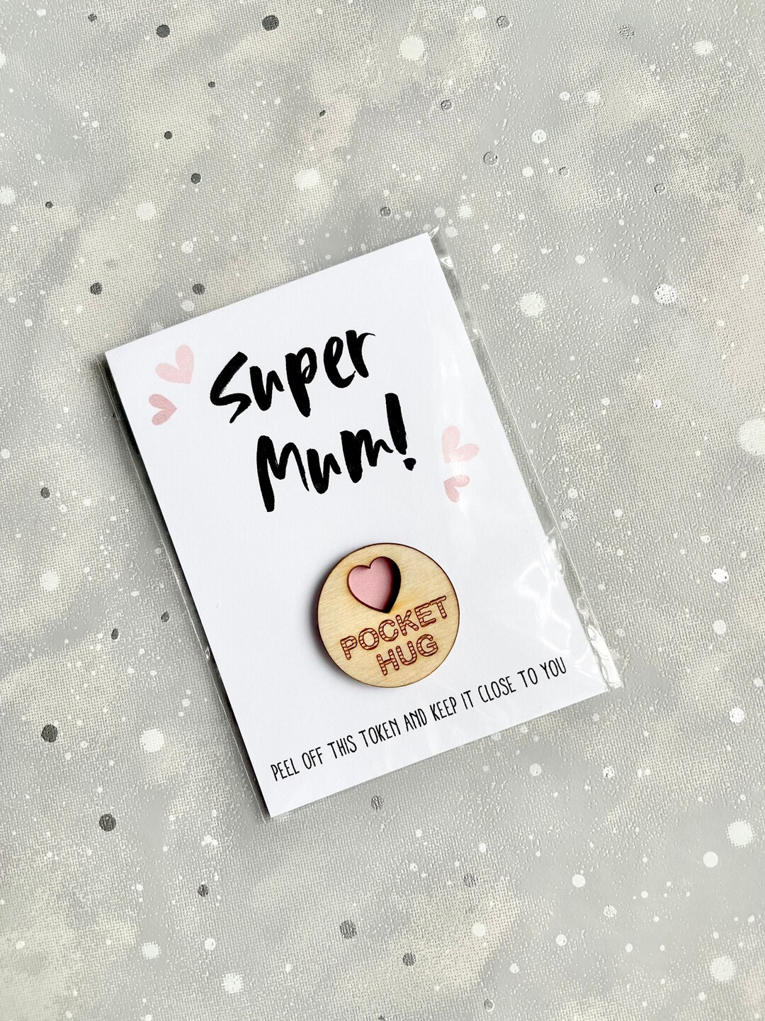 Super Mum Pocket Hug, Best Mum Hug Token, Gift for Mum, Mums Birthday