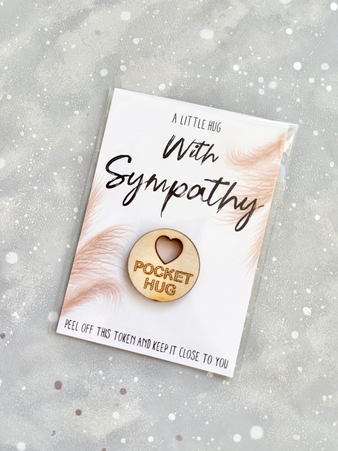 With Sympathy Pocket Hug, Sympathy Hug Token, Sorry for Your Loss