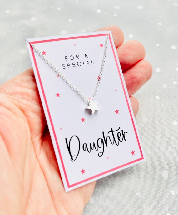 To My Gorgeous Daughter, 14k White Gold or 18k Gold Finish Necklace, D –  Bound Together Forever