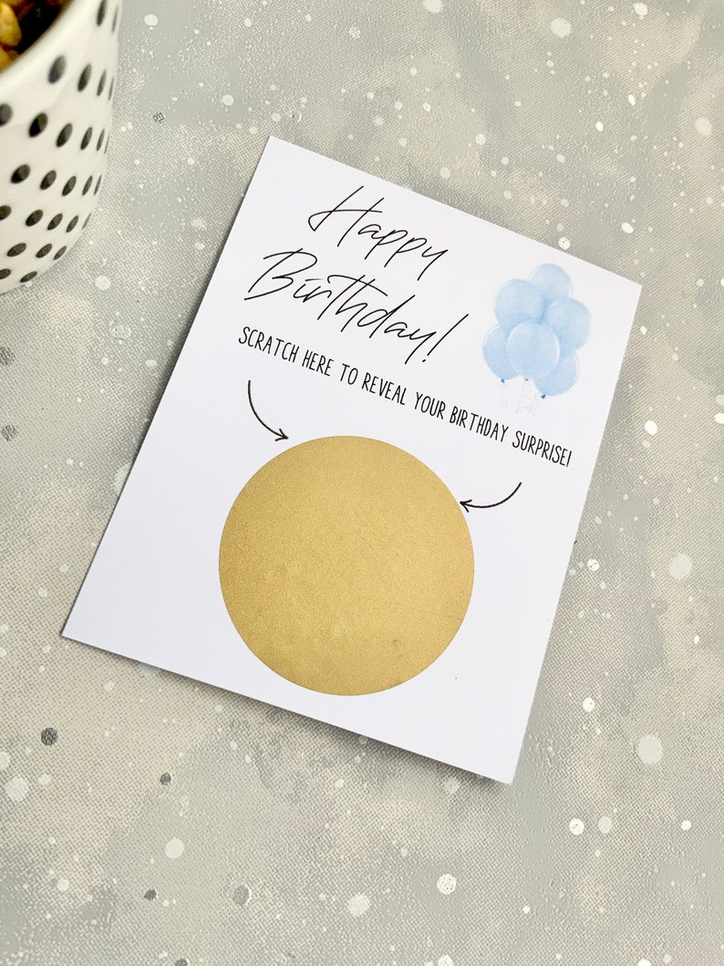 Personalised happy birthday scratch card birthday scratch Etsy