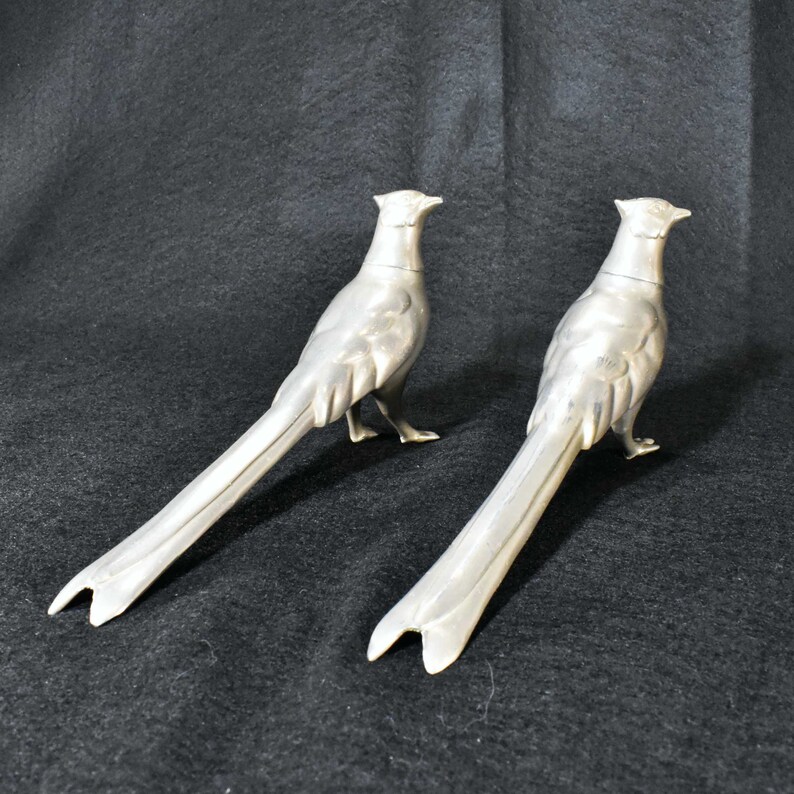 Vintage Silver Plate Pheasant Salt and Pepper Shakers Birds Etsy