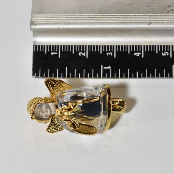 Swarovski Crystal Angel pin brooch vintage retired - image 2