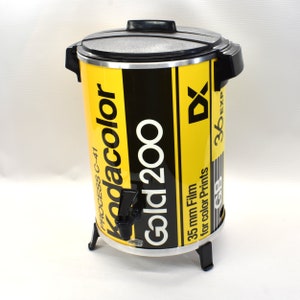 Vintage Kodak Coffee Maker 35mm Film Roll Gold 200 Advertising