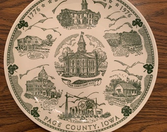 Bicentennial Plate Page County, Iowa