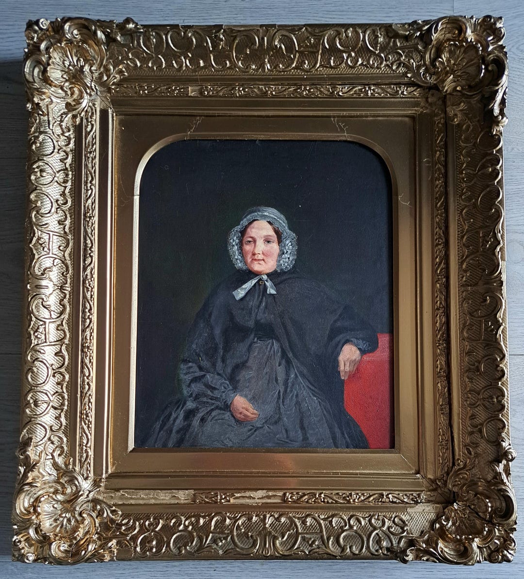 人物画　油絵　アンティーク　レトロ 昭和レトロ 人物画 肖像画 油絵 油彩画 絵画 アート 壁掛け 壁