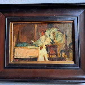ca 1890s an Amazing Original Antique Dutch Oil Painting by Famous Artist David Oyens Amsterdam 1842- Brussels 1902, works in many museums