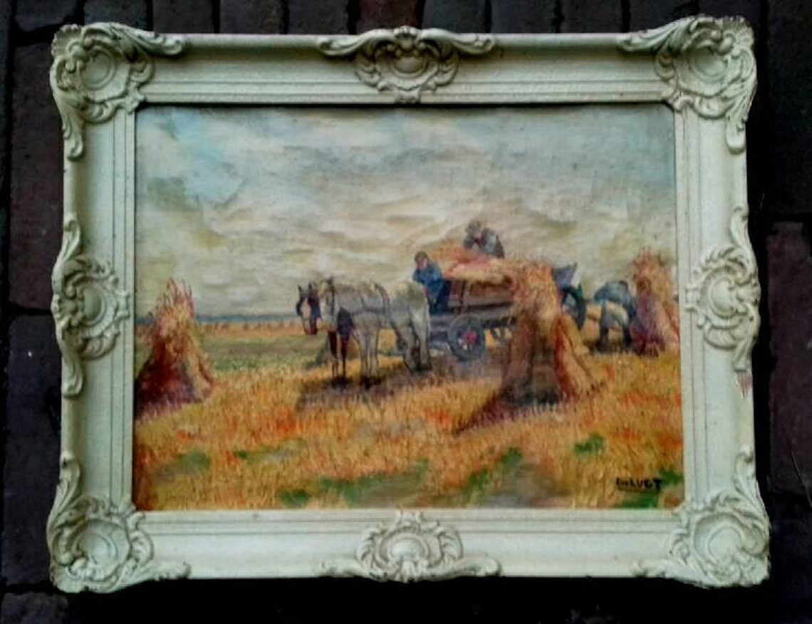 An Amazing Antique Dutch Oil Painting on Canvas from around Etsy