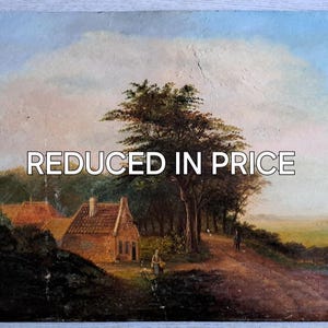 1800s - 1840s a Rather Big Antique Dutch Oil Painting on a Wooden Panel which is very Old