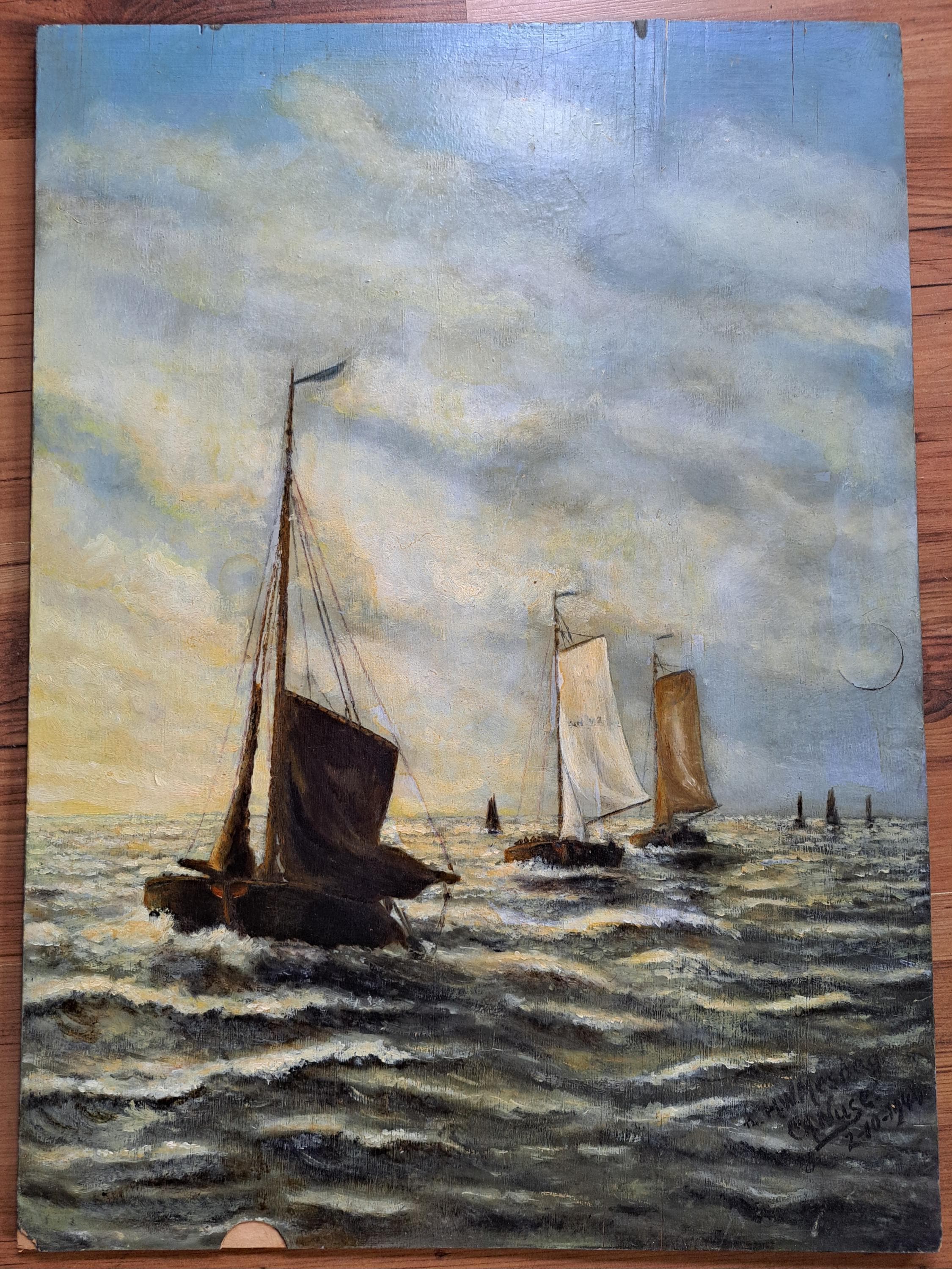 Dutch ships painting - Etsy 日本