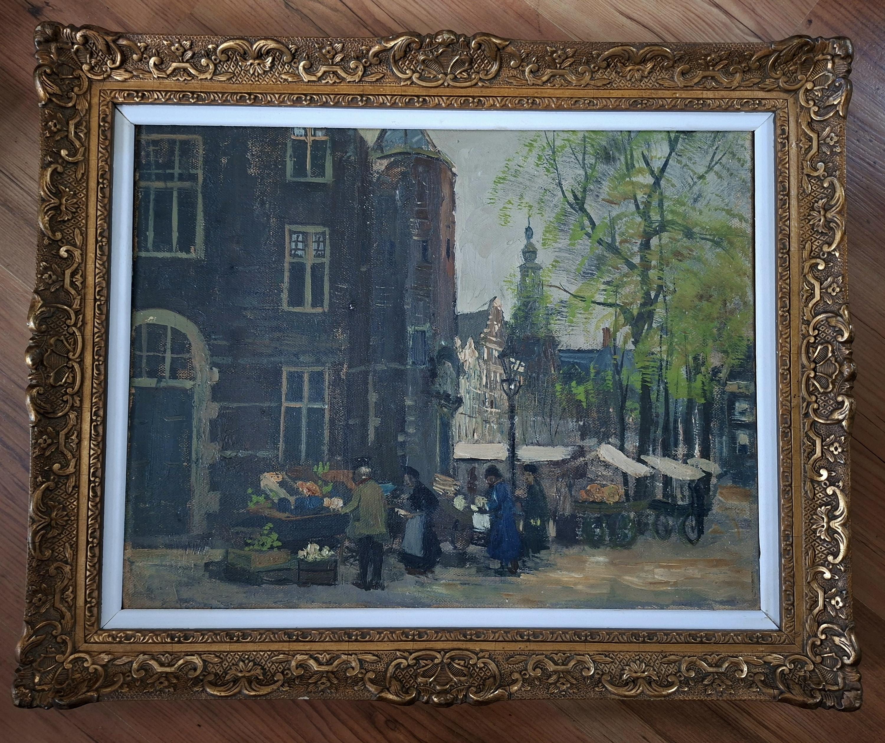 オランダ ビンテージ Oil painting 油絵 フランス アンティーク Antique Dutch Paintings - Etsy