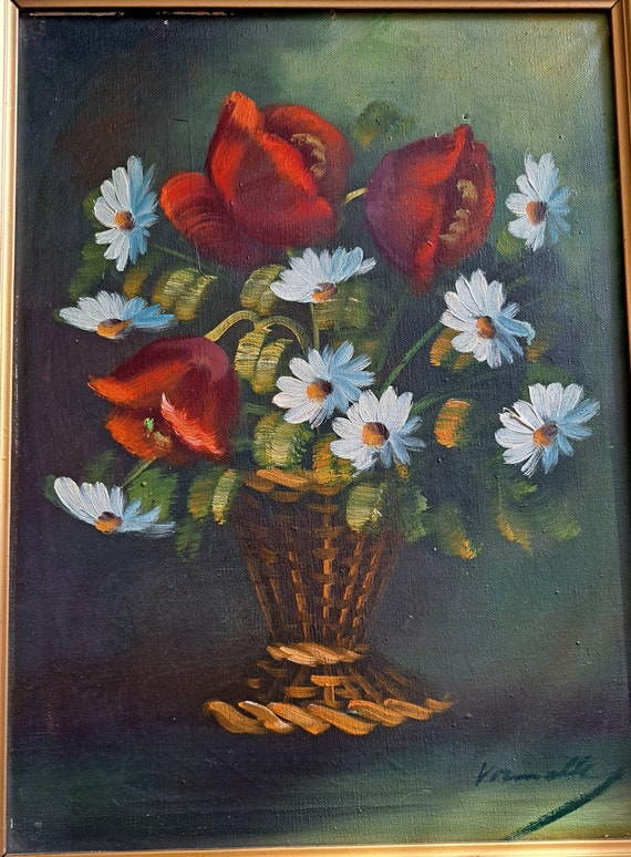 絵画 Oil painting of beautiful flowers. Oil painting Pink flowers Painting by Alla Vasilkova