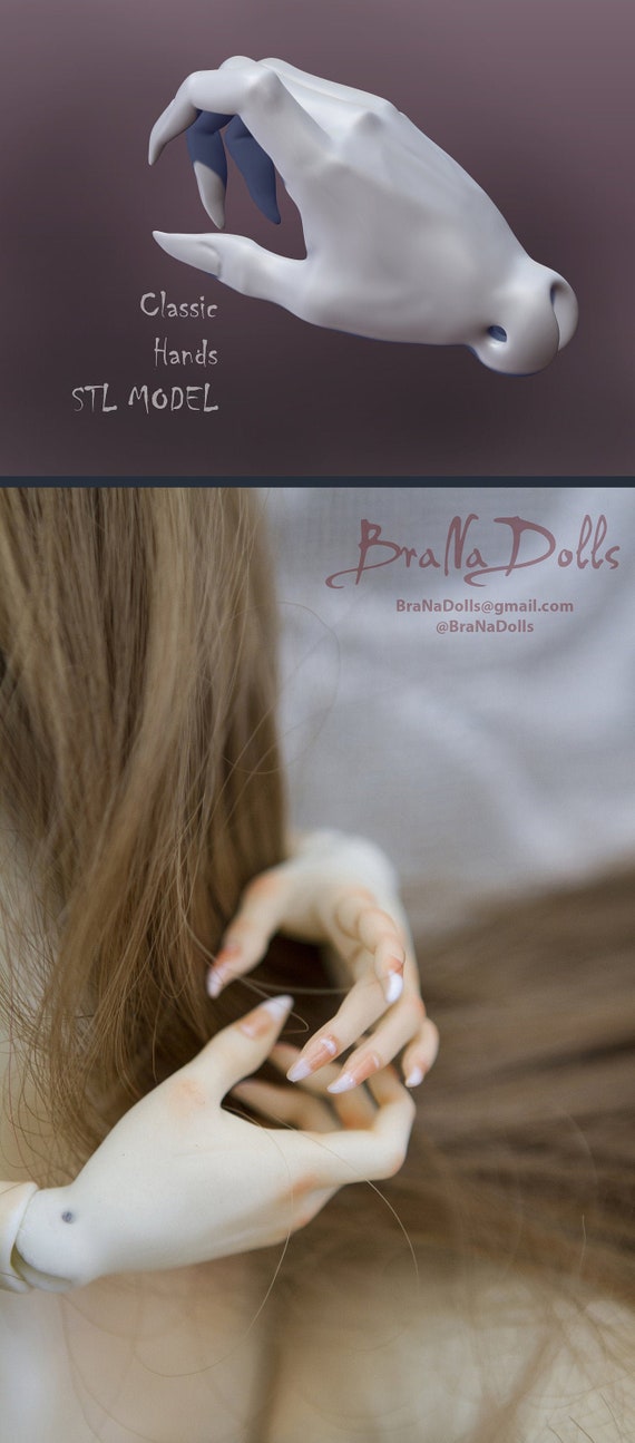 3d model wrists STL File bjd doll